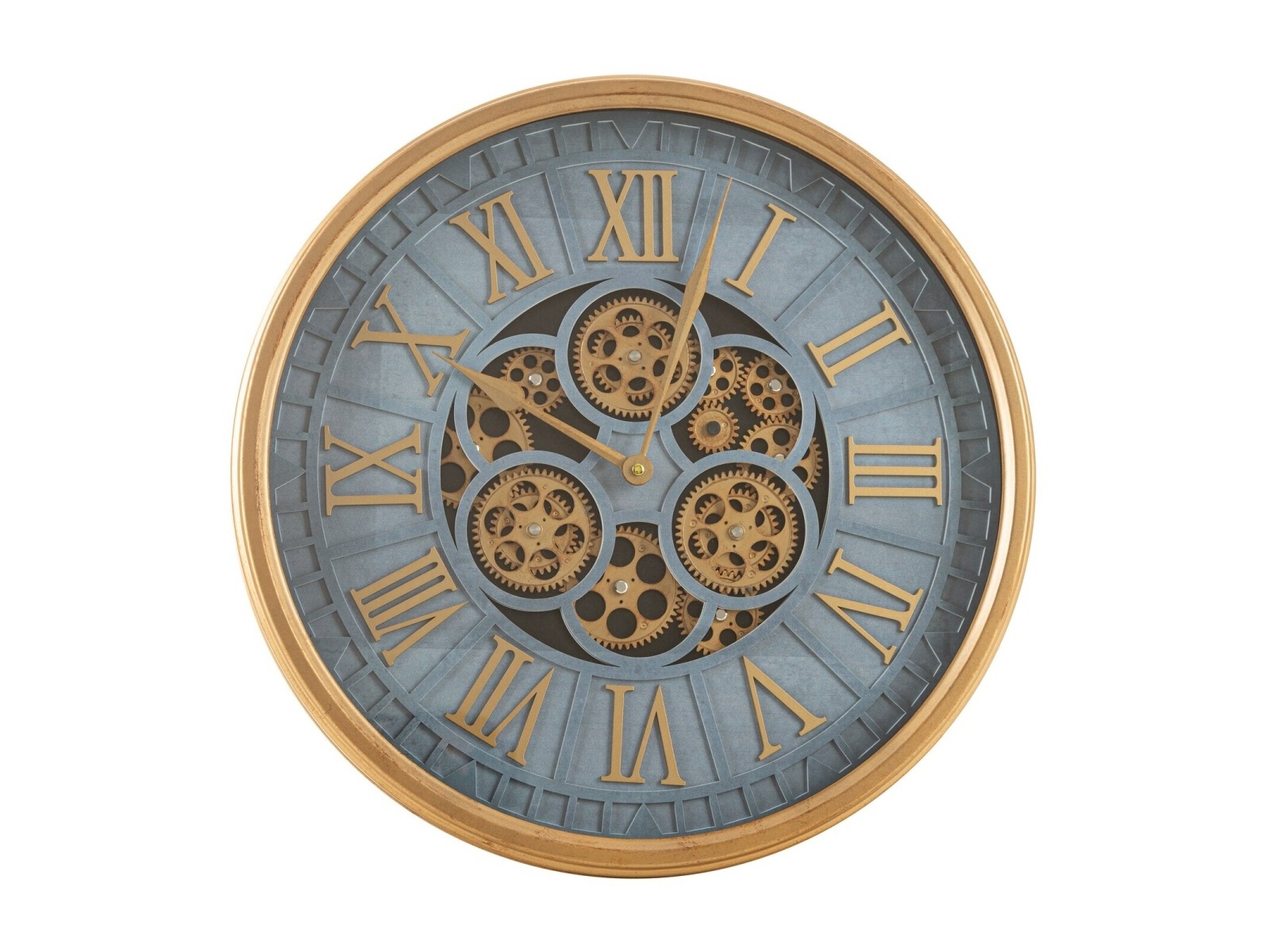 Vintage nástenné hodiny s pohyblivými prevodmi, 51 cm